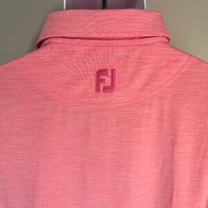FootJoy FJ Men's marled pink short sleeve performance golf polo shirt XL EUC